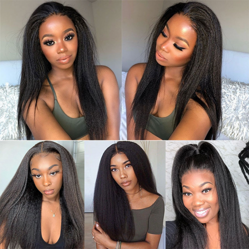  HD Lace Kinky Straight 13x4 Lace Front Wigs（Full Frontal） | Human Hair Wig | Lace Front
